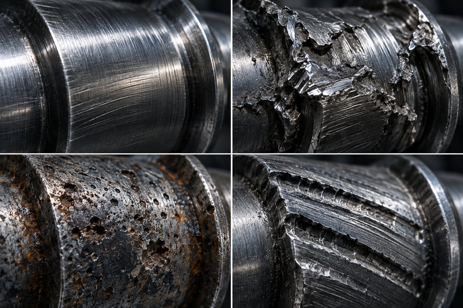 four distinct wear patterns on screw surfaces %E2%80%94 abrasive adhesive corrosive and erosive damage