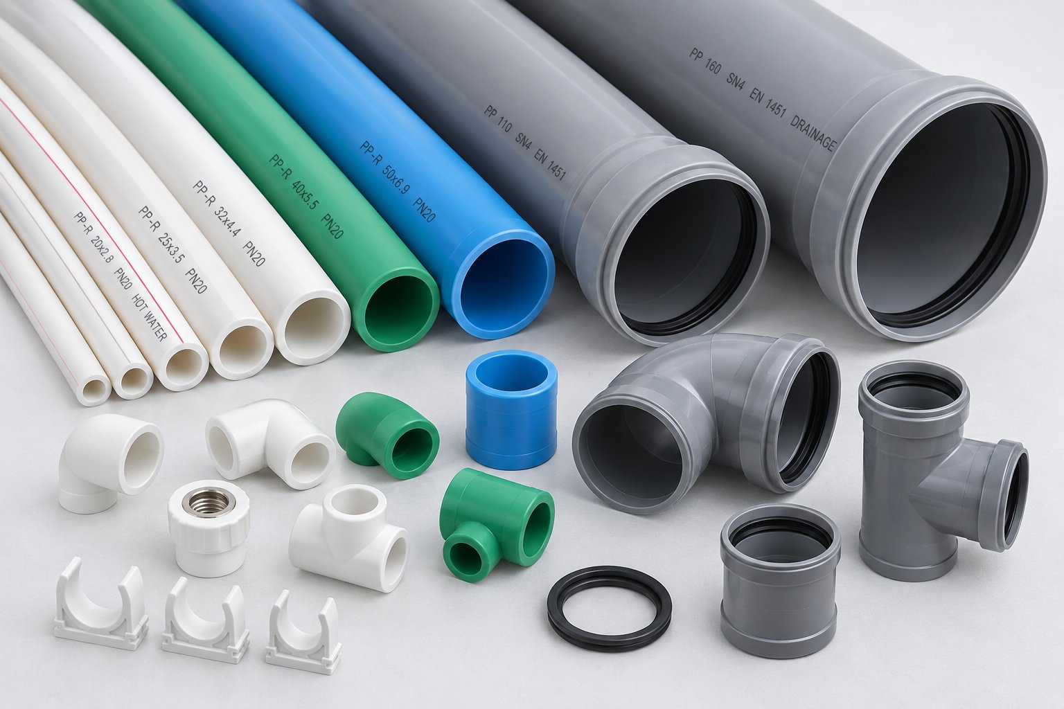 pp pipes in various diameters serve applications from residential plumbing to industrial chemical transport