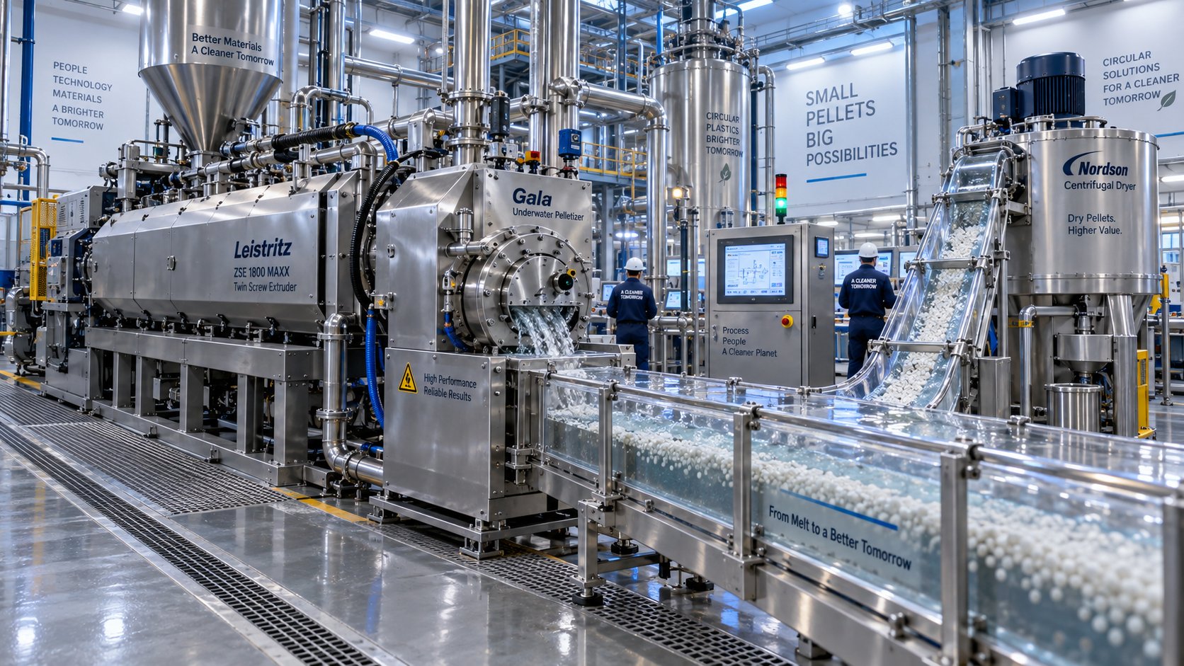 modern underwater pelletizing systems handle diverse polymers from engineering plastics to recycled resins with high throughput and uniform pellet geometry