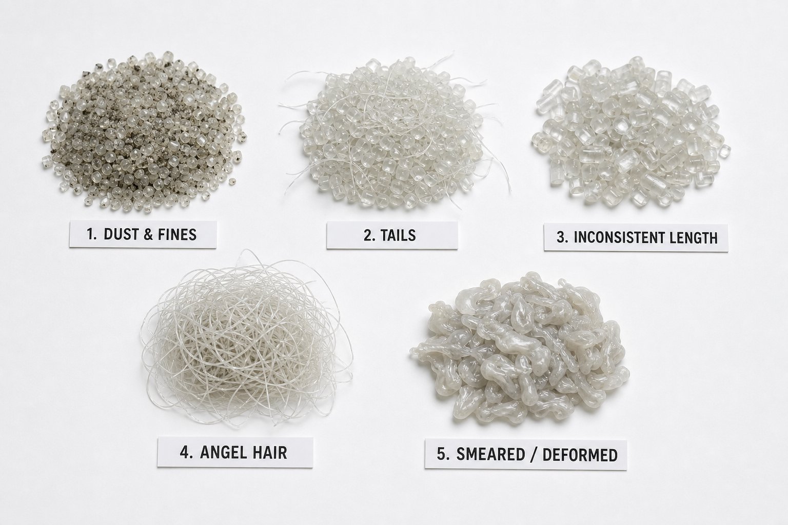 common pellet defects caused by blade wear misalignment or material mismatch