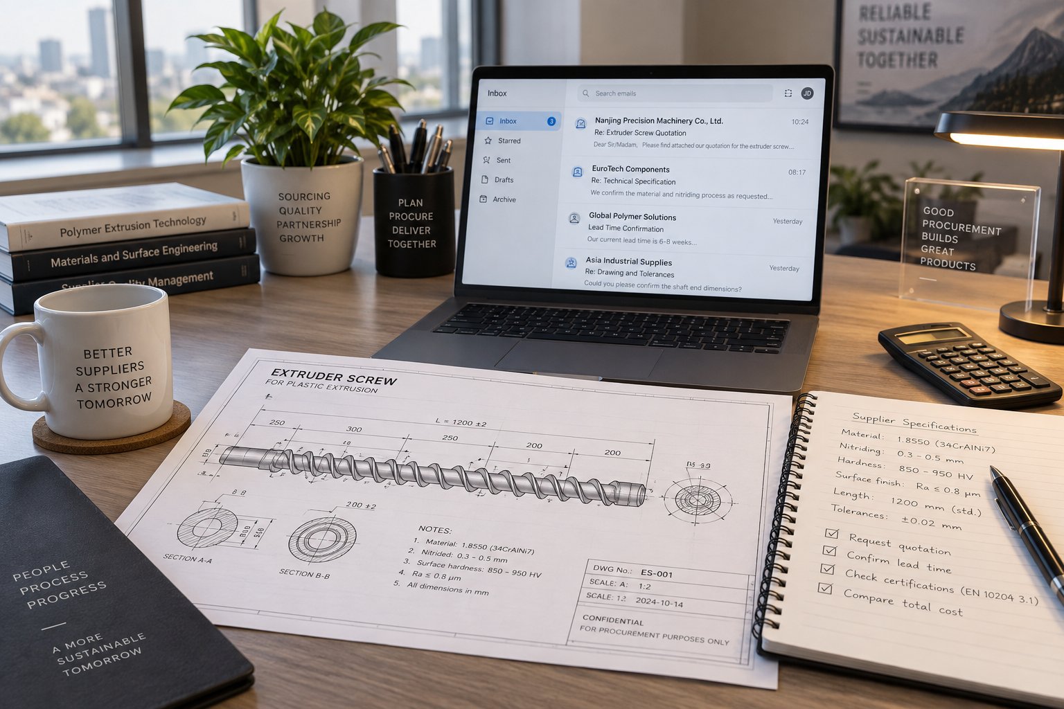 preparing detailed screw specifications before requesting supplier quotes ensures accurate and competitive pricing