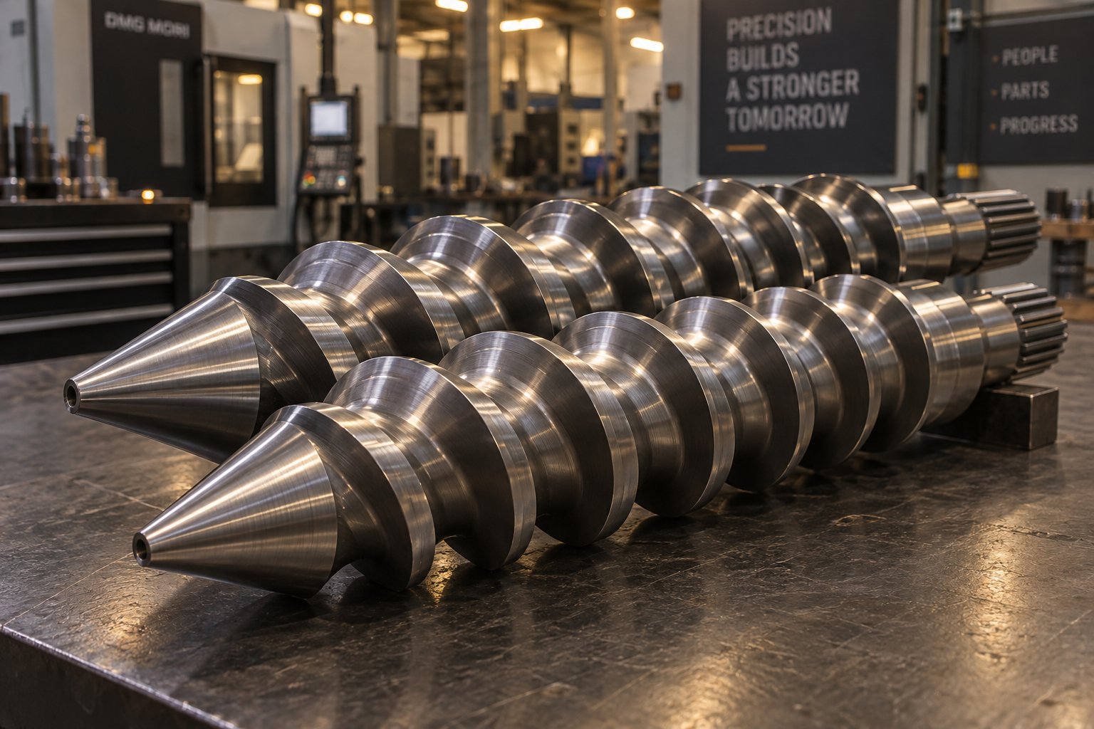 conical twin screw barrel assembly used in pvc profile extrusion lines