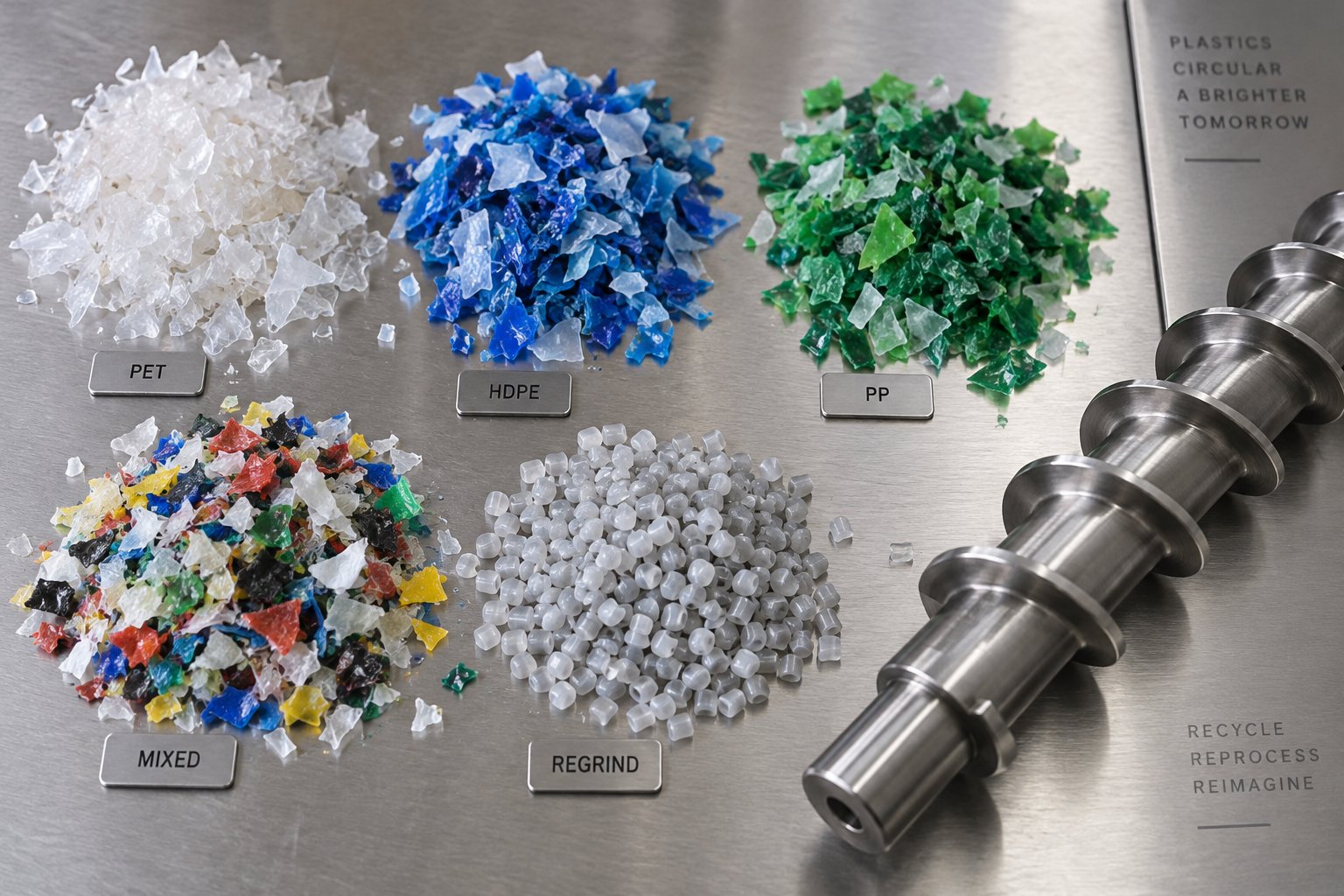 different recycled polymer types each require tailored screw barrel specifications