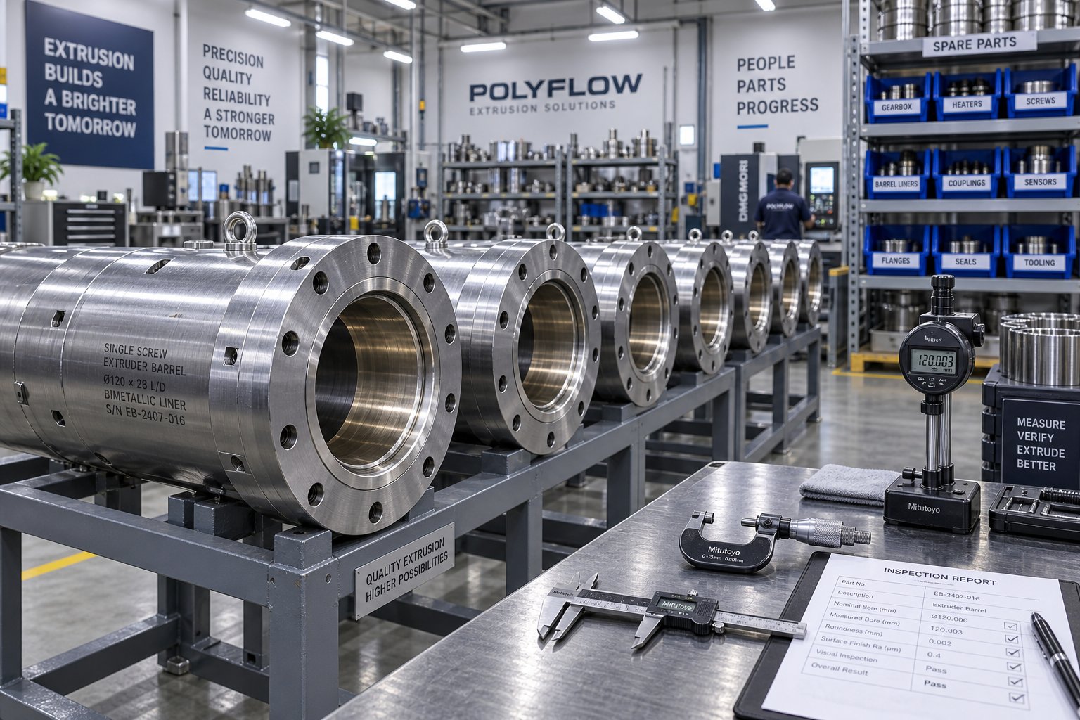 precision manufactured replacement screw barrels quality components extend service life and reduce total ownership costs