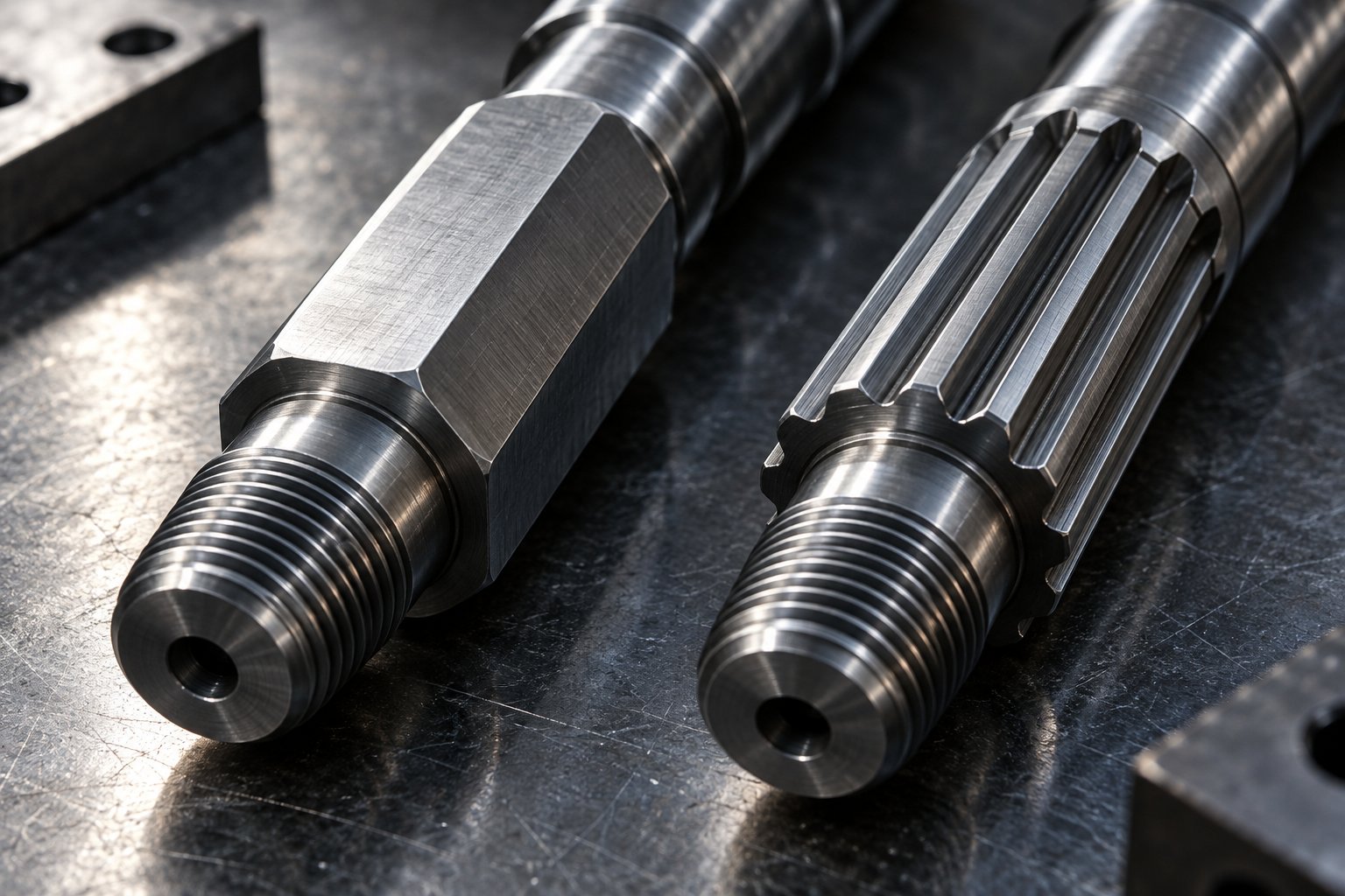 hexagonal shaft profile versus involute spline shaft profile used in twin screw extruder assemblies
