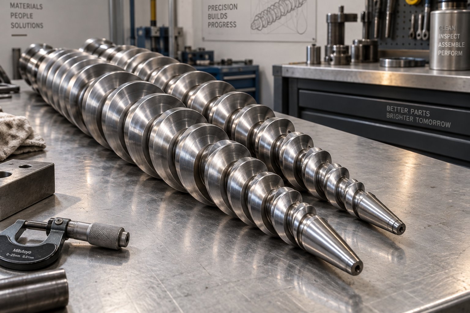 conical twin screws for pvc extrusion showing the tapered geometry that enables gentle high torque processing