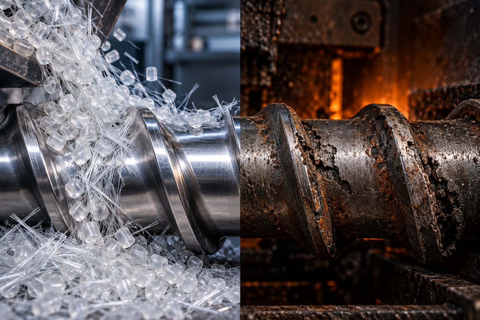 abrasive fillers and corrosive resins impose very different wear challenges that require distinct screw material solutions