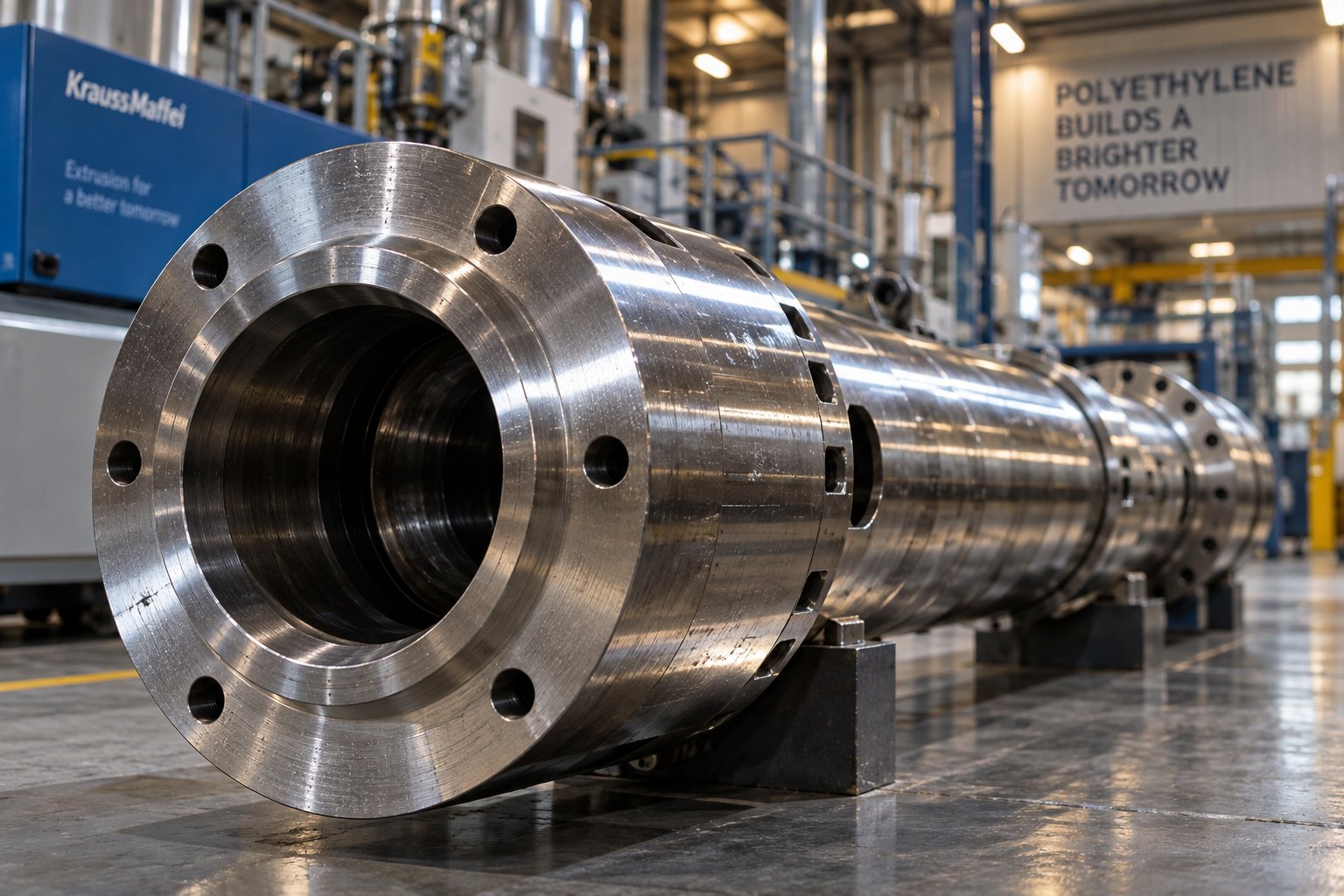 precision engineered extruder barrel designed for polyethylene processing applications
