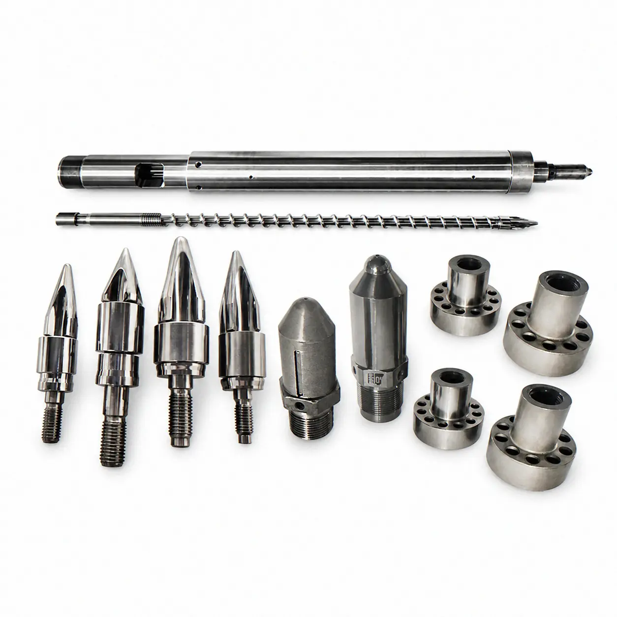 Injection Molding Screw manufactured by Nanhaiya for plastic extrusion and injection molding