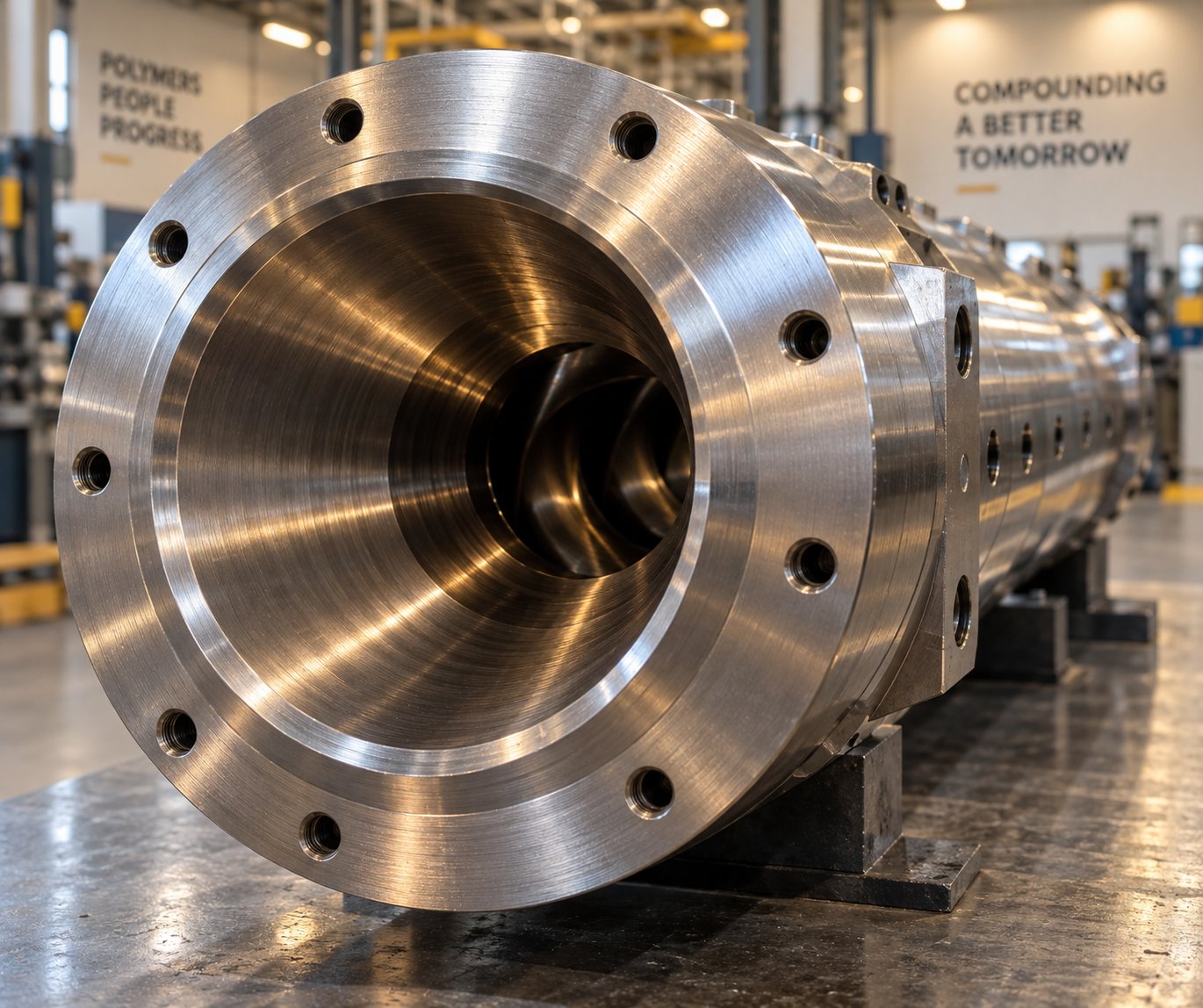 conical twin screw extruder barrel engineered for demanding pvc processing applications
