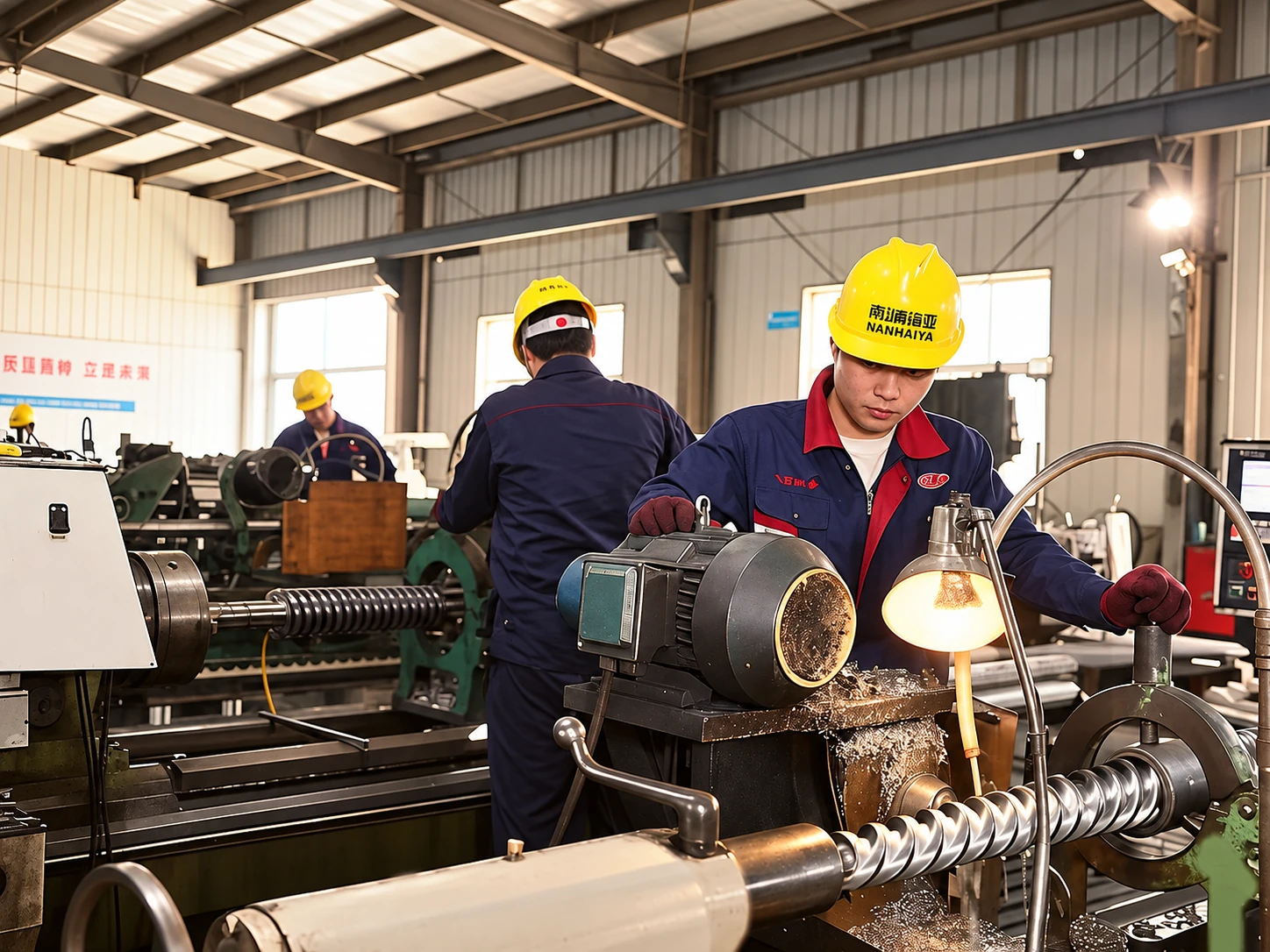 Wide view of the Nanhaiya factory workshop