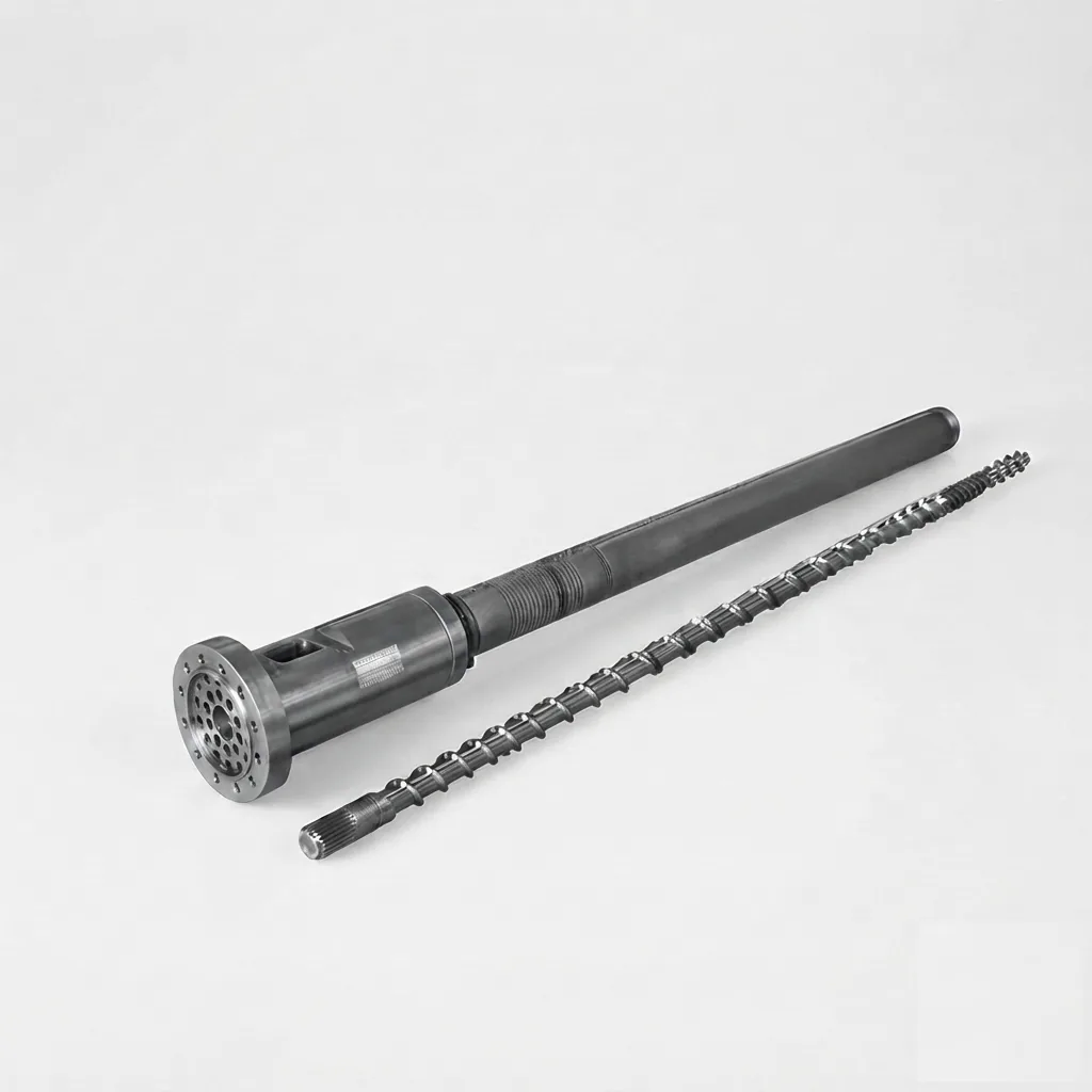 Single screw barrel assembly for plastic extrusion
