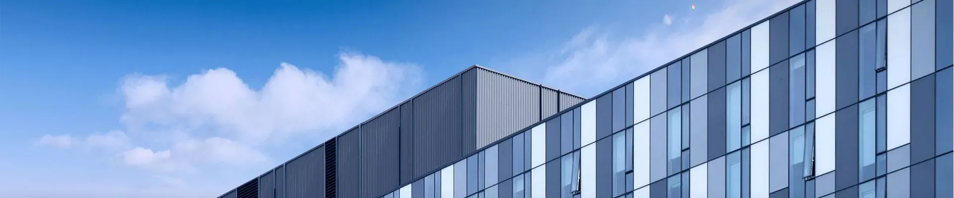 Modern factory building exterior