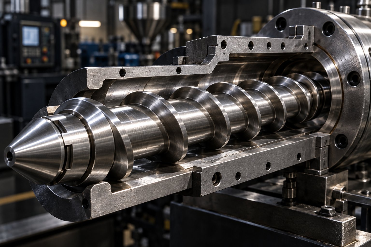 single screw and barrel assembly the most critical wear component in a film extruder