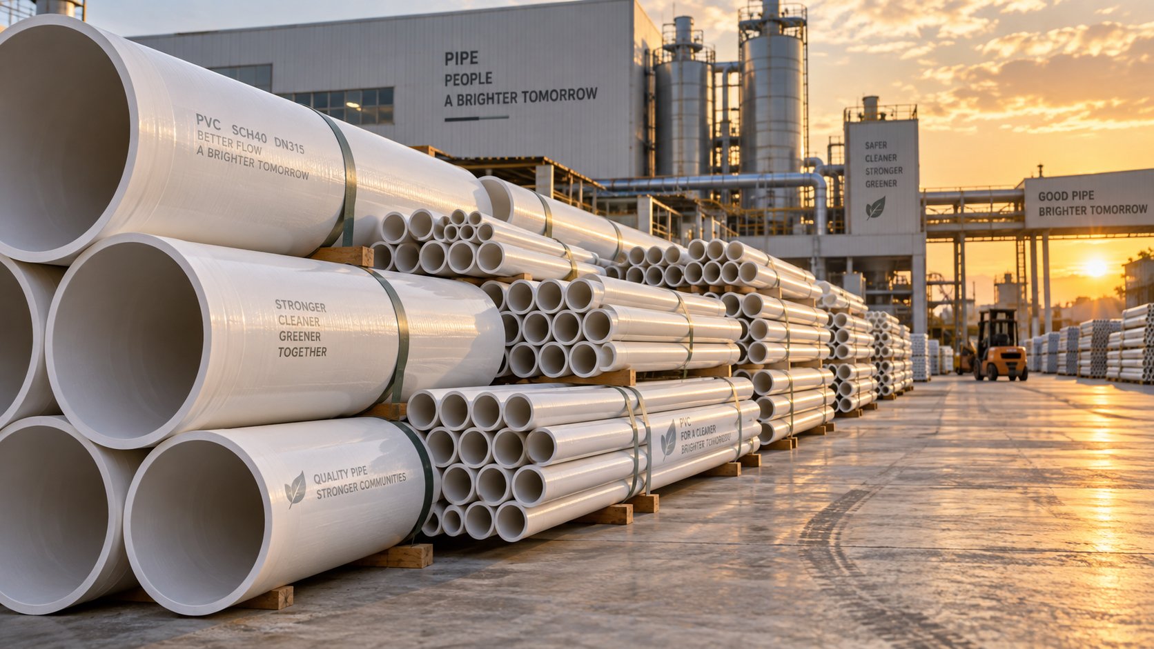 finished pvc pipes ready for shipment %E2%80%94 the result of a well maintained and properly configured production line