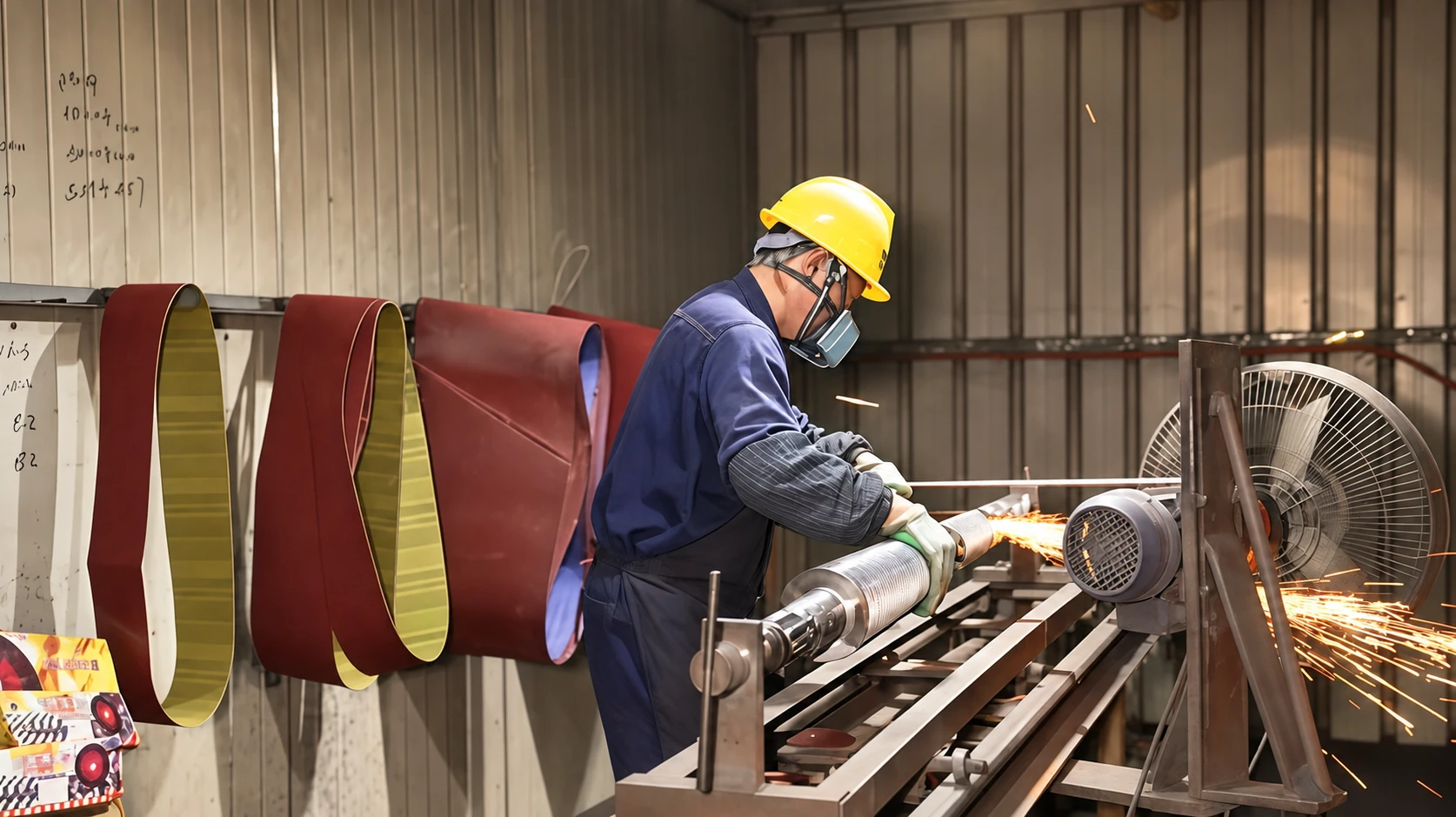 Workers machining precision screw shafts